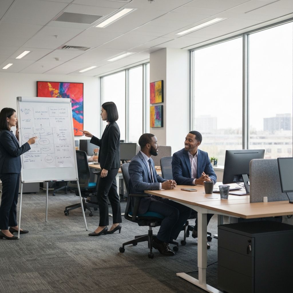 Business professionals working